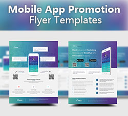 手机应用程序推广传单模板：Mobile App Promotion Flyer Templates